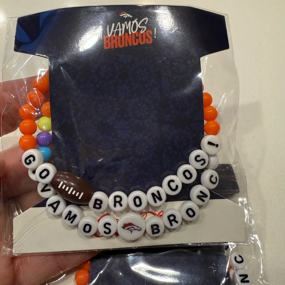 NWT 2 Sets of Denver Broncos Friendship Bracelets-Each Containing Two Bracelets